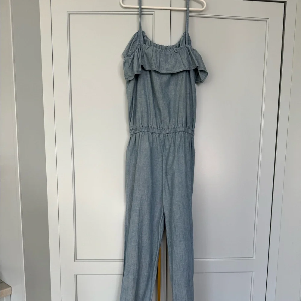 Polo by Ralph Lauren Chambray denim Jumpsuit Romper Classic Preppy Heritage teen